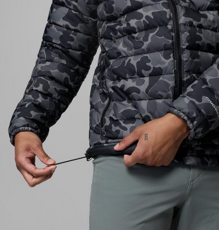 Giacca imbottita stampata Powder Lite II da uomo, Color: Black Puzzle Camo, image 8