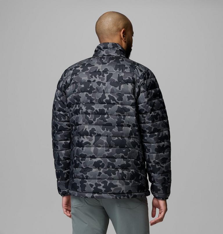 Giacca imbottita stampata Powder Lite II da uomo, Color: Black Puzzle Camo, image 3