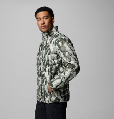 Veste Isolée avec Imprimé Powder Lite II Homme, Color: Stone Green Treebark Print, image 4