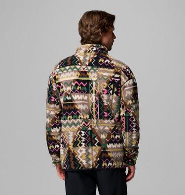Men's Helvetia II Printed Half Snap Fleece, Color: Black Geomix, image 23