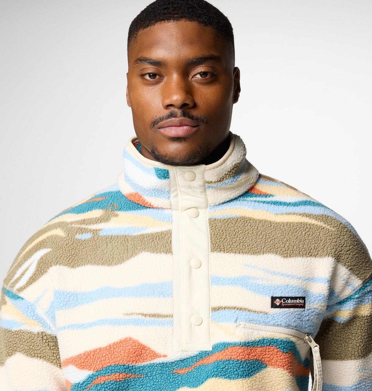 Men's Helvetia™ II Printed Half Snap Printed Fleece Pullover 5