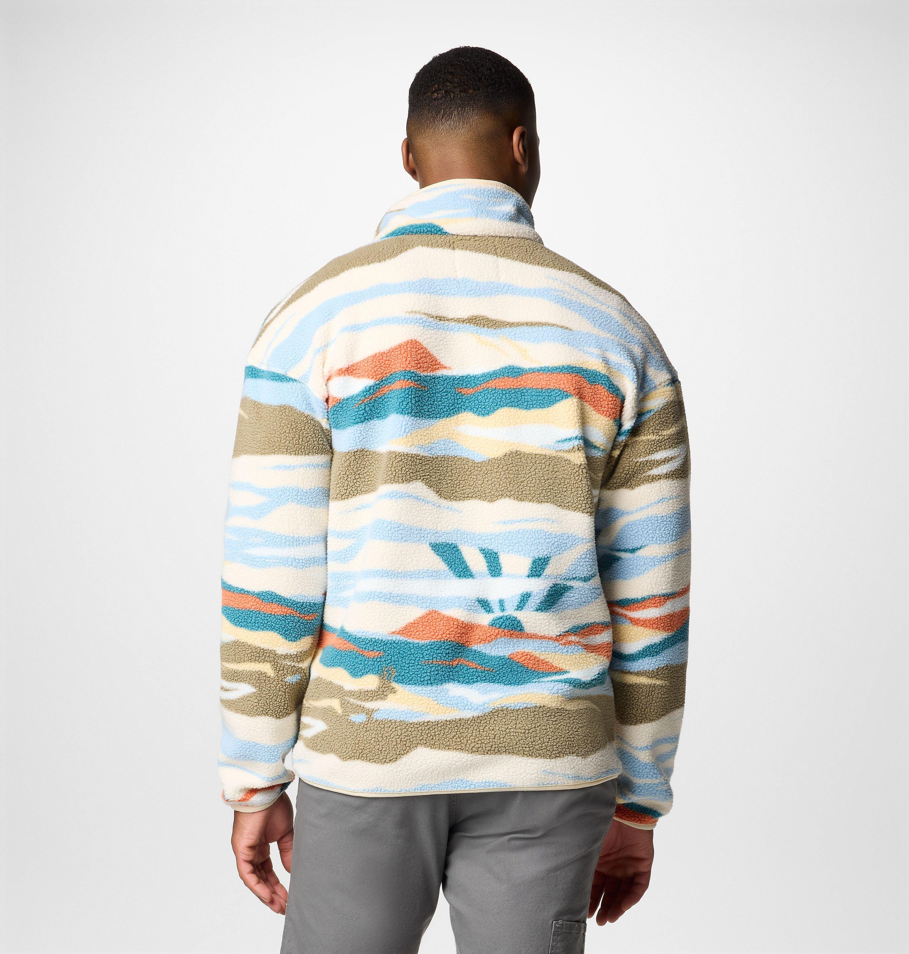 Men's Helvetia II Printed Half Snap Printed Fleece Pullover 3