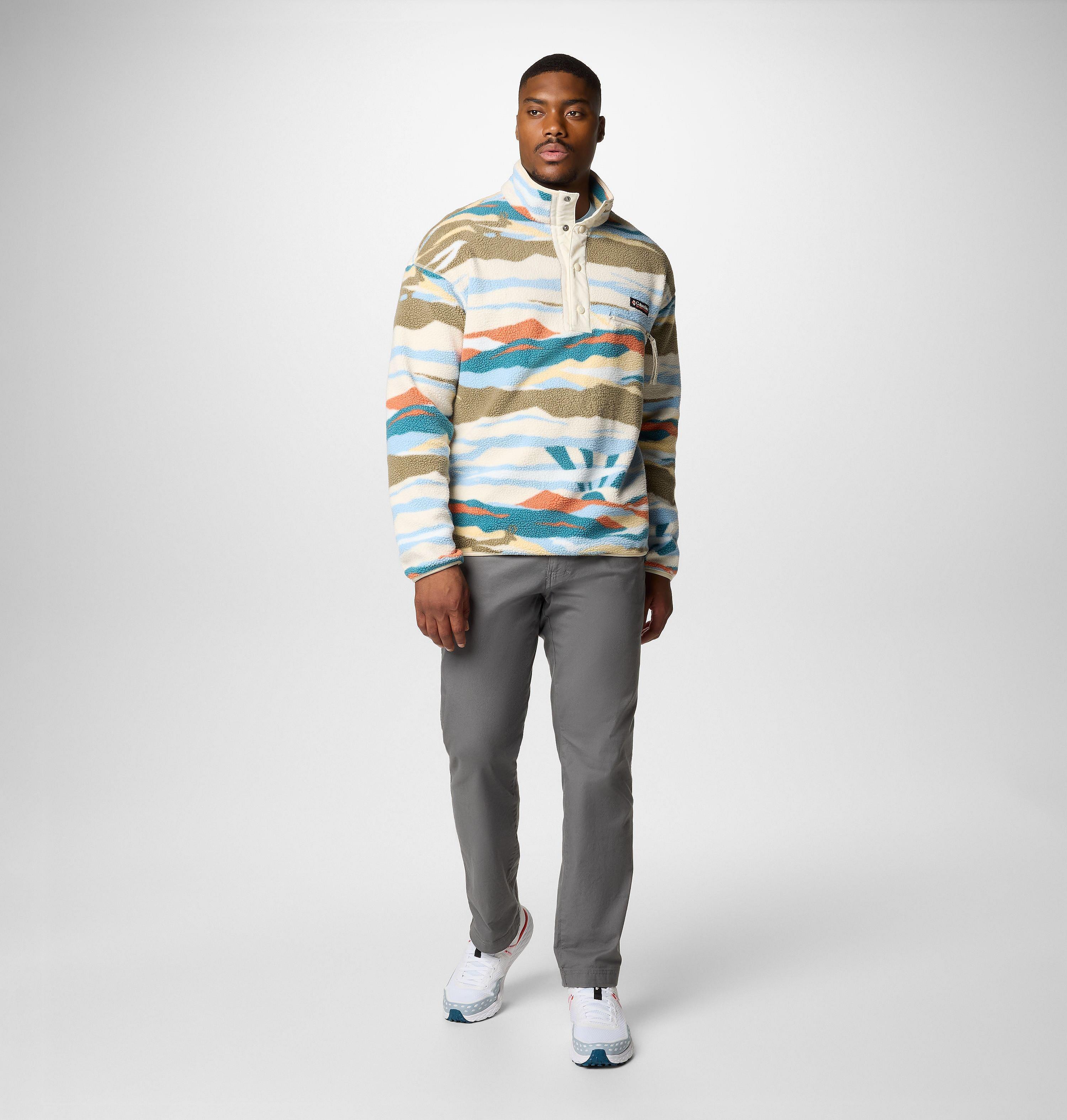 Men's Helvetia II Printed Half Snap Printed Fleece Pullover 2