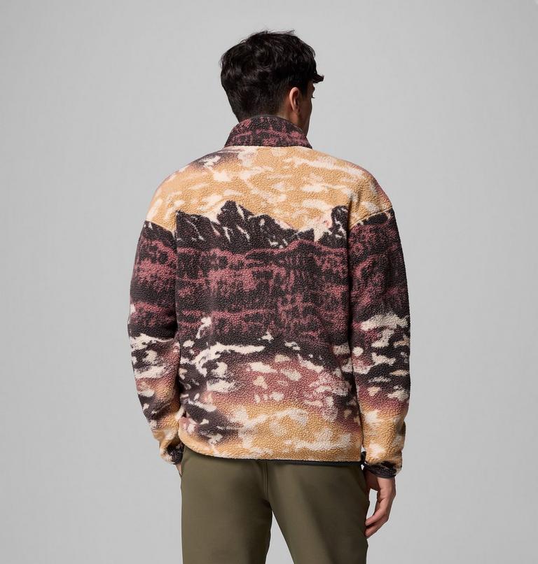 Helvetia II Printed Half Snap Fleece, Color: Camel Brown Sisters, image 3