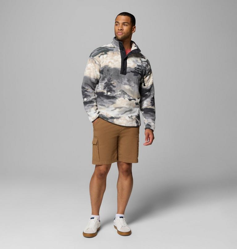 Men's Helvetia II Printed Half Snap Fleece, Color: Shark, Dreaming, image 2