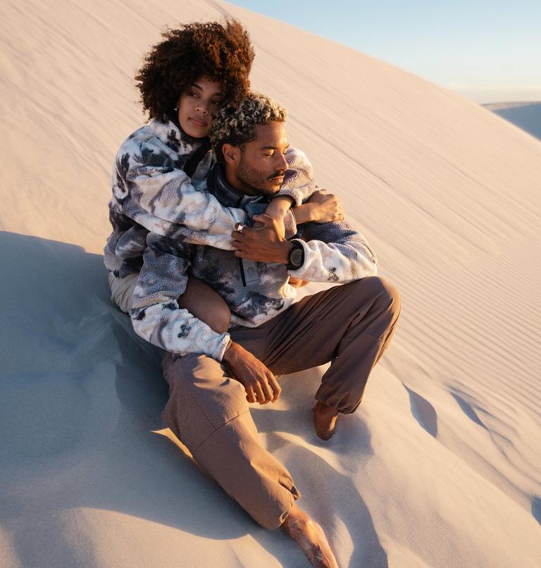 Men's Helvetia II Printed Half Snap Fleece, Color: Shark, Dreaming, image 9