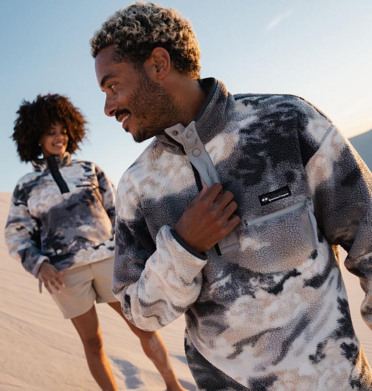 Men's Helvetia II Printed Half Snap Fleece, Color: Shark, Dreaming, image 10