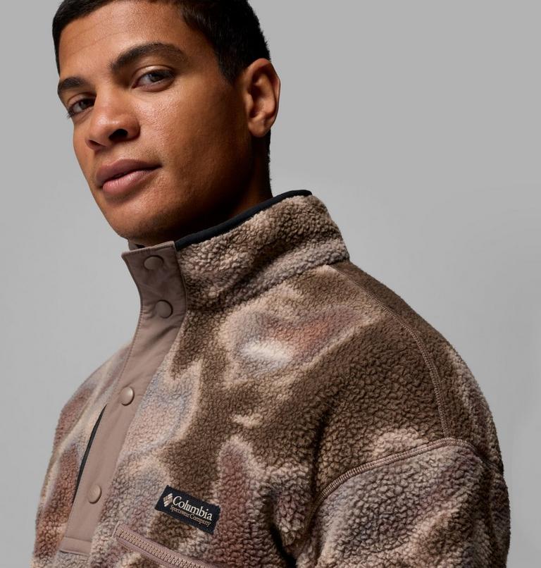 Men's Helvetia II Printed Half Snap Fleece, Color: Iron Dyeflow, image 5
