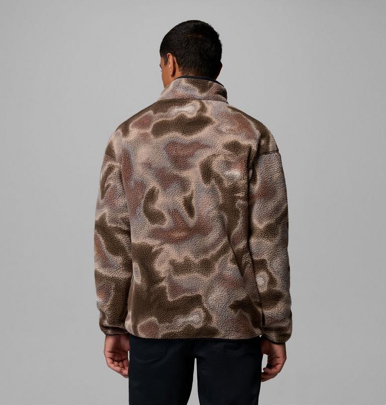 Men's Helvetia II Printed Half Snap Fleece, Color: Iron Dyeflow, image 3