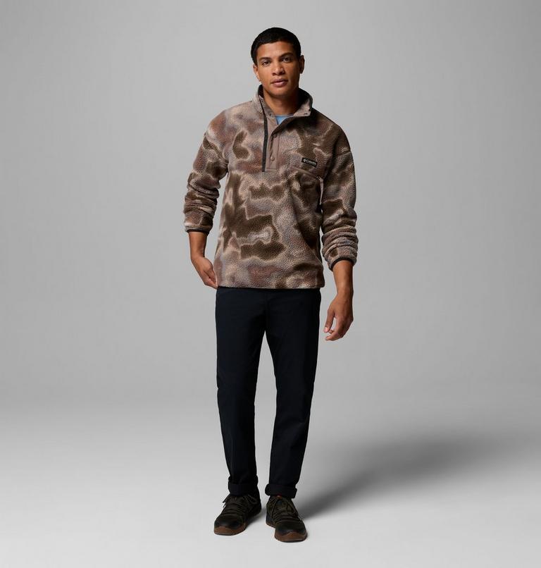 Men's Helvetia II Printed Half Snap Fleece, Color: Iron Dyeflow, image 2