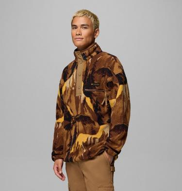 Men's Helvetia II Printed Half Snap Fleece, Color: Delta Soarin, image 4