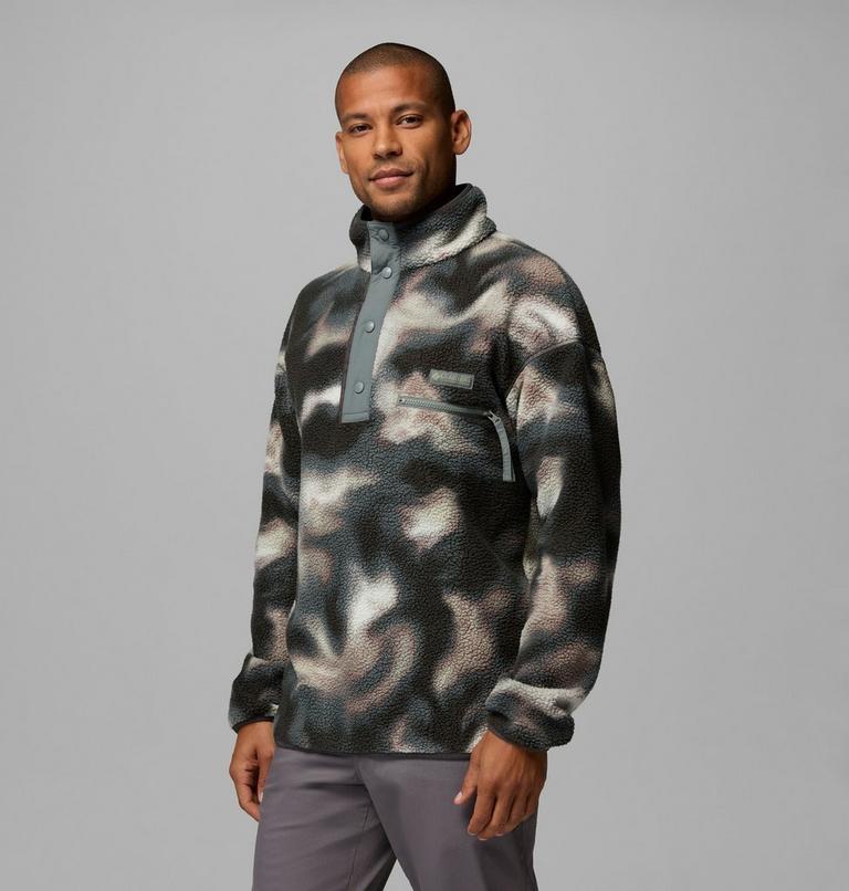 Men's Helvetia II Printed Half Snap Fleece, Color: Sedona Sage Dyeflow, image 4