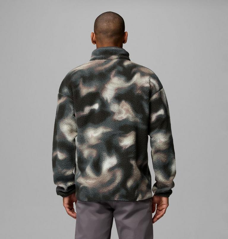 Men's Helvetia II Printed Half Snap Fleece, Color: Sedona Sage Dyeflow, image 3
