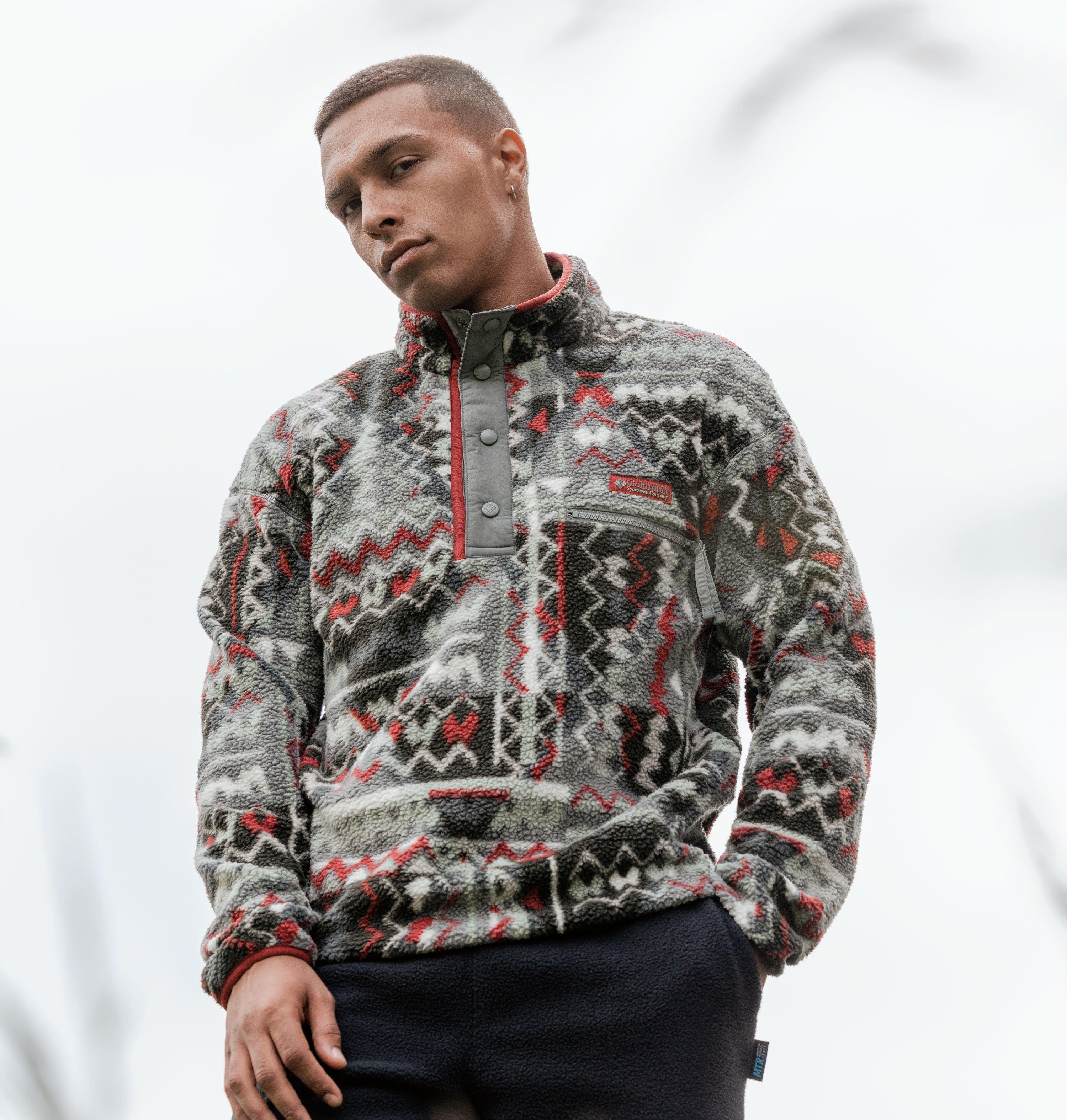 Men's Helvetia II Printed Half Snap Printed Fleece Pullover | 343 | XS 7