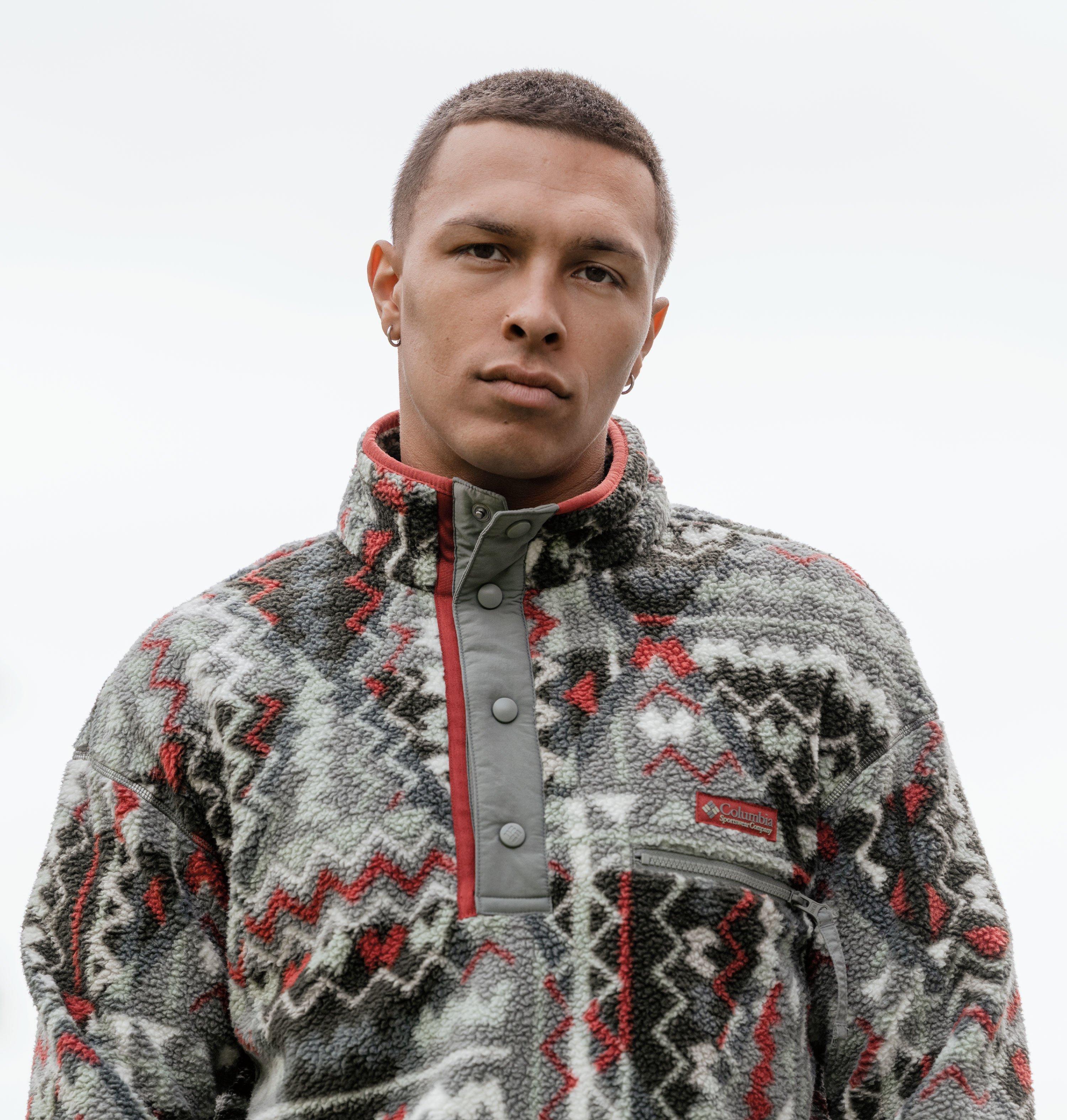 Men's Helvetia II Printed Half Snap Printed Fleece Pullover | 343 | XS 8