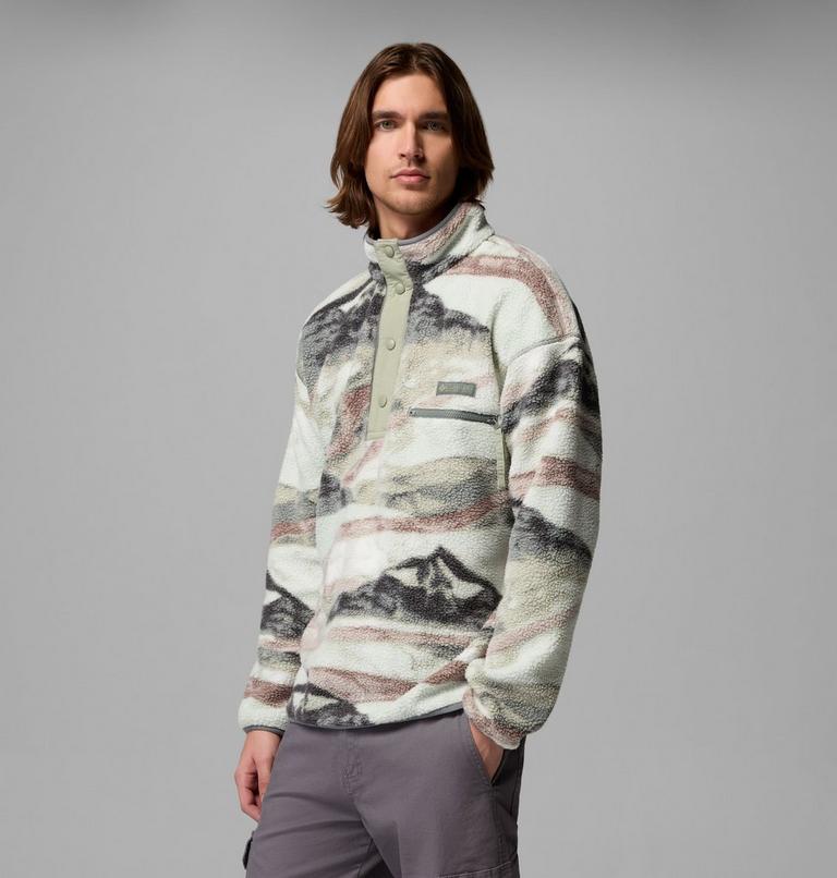 Men's Helvetia II Printed Half Snap Fleece, Color: Sedona Sage Summits, image 4