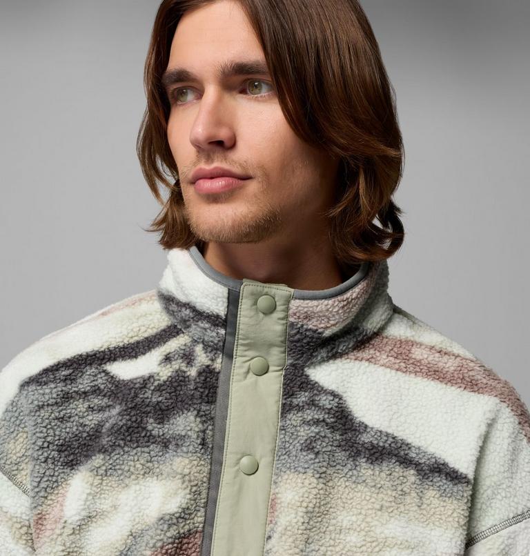 Men's Helvetia II Printed Half Snap Fleece, Color: Sedona Sage Summits, image 5