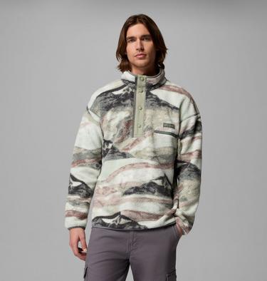 Men's Helvetia II Printed Half Snap Fleece, Color: Sedona Sage Summits, image 13