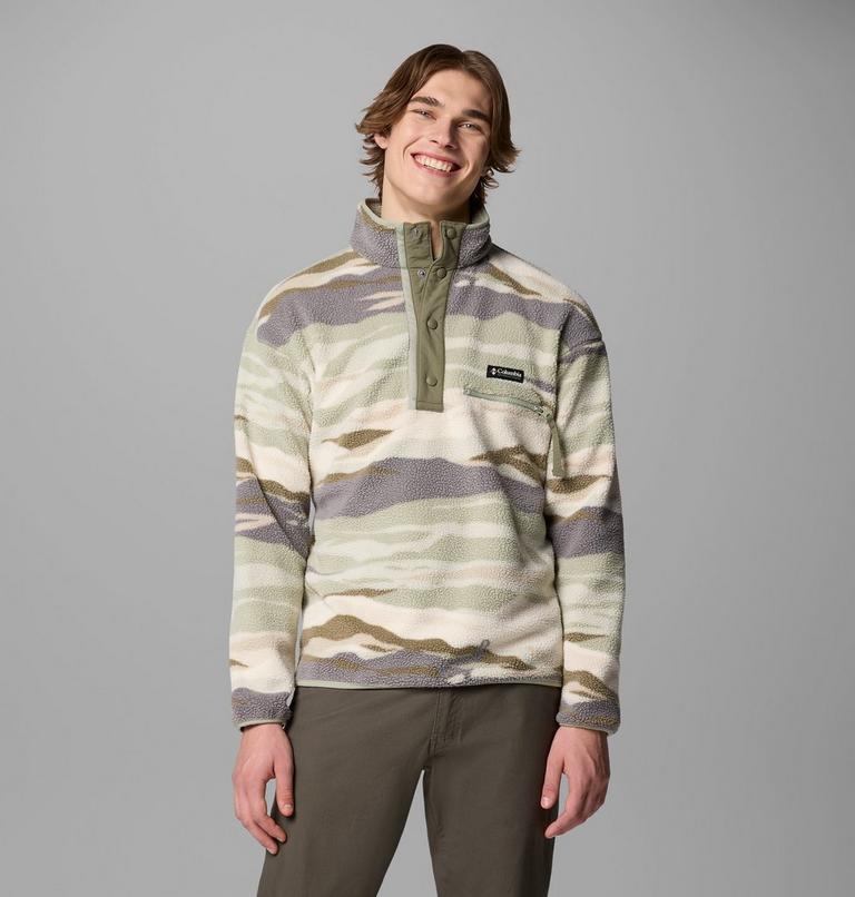 Helvetia II Printed Half Snap Fleece, Color: Safari Rouge Valley, image 1