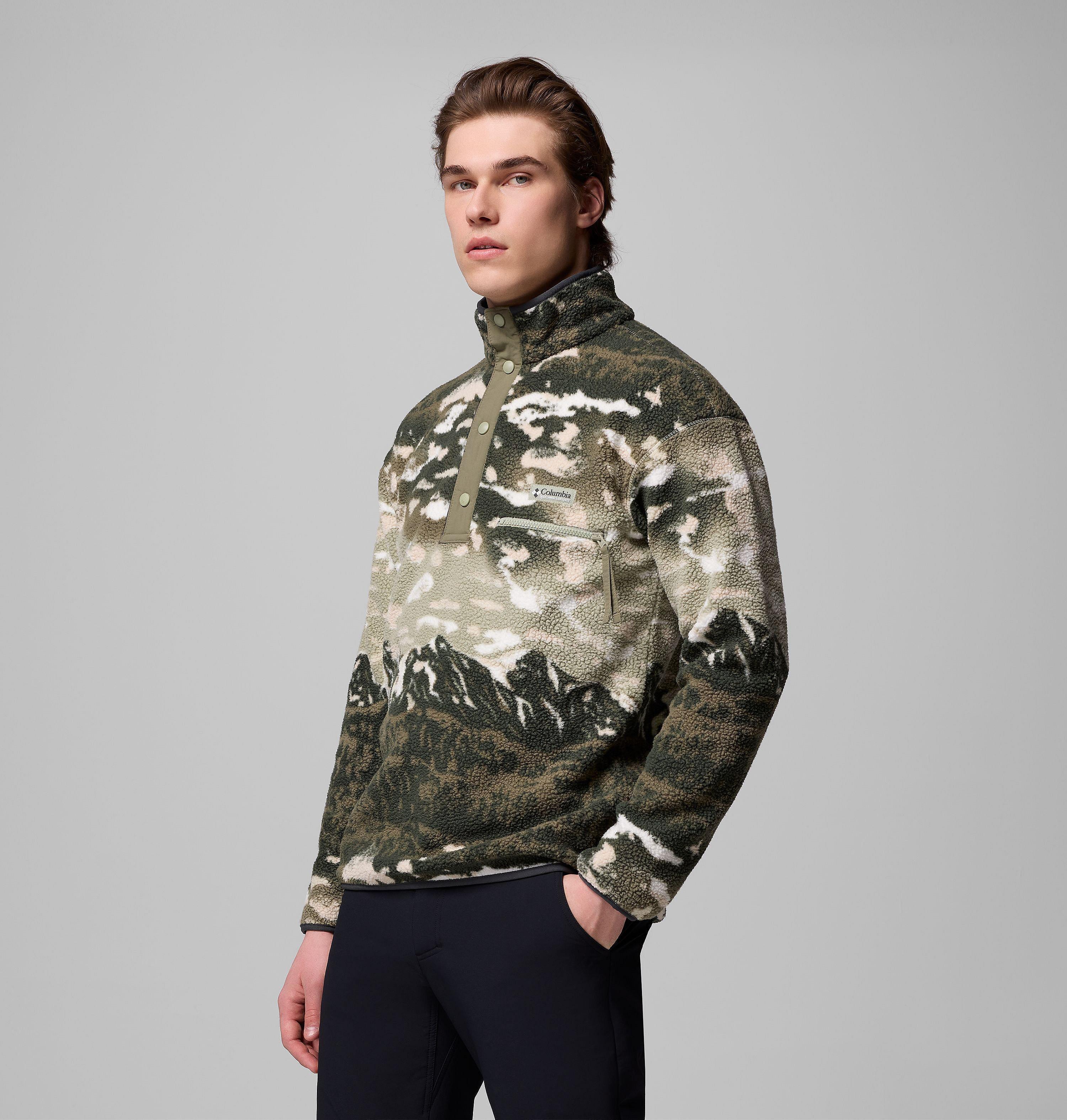 Men's Helvetia II Printed Half Snap Printed Fleece Pullover | 349 | S 4