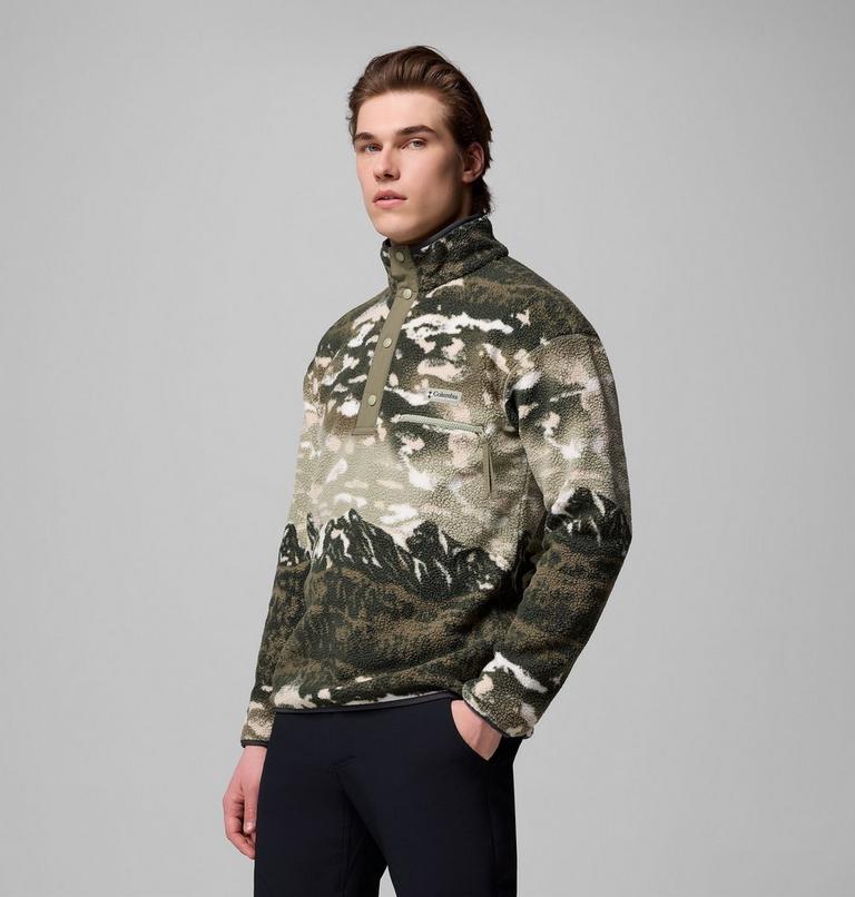 Men's Helvetia II Printed Half Snap Fleece, Color: Safari Sisters, image 4