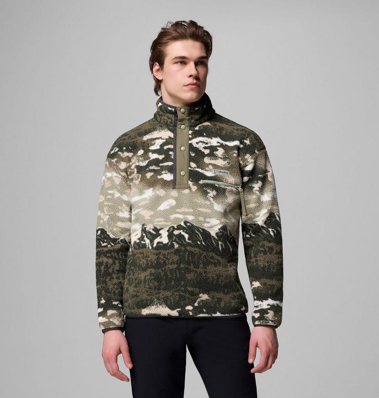 Men's Helvetia II Printed Half Snap Fleece, Color: Safari Sisters, image 1
