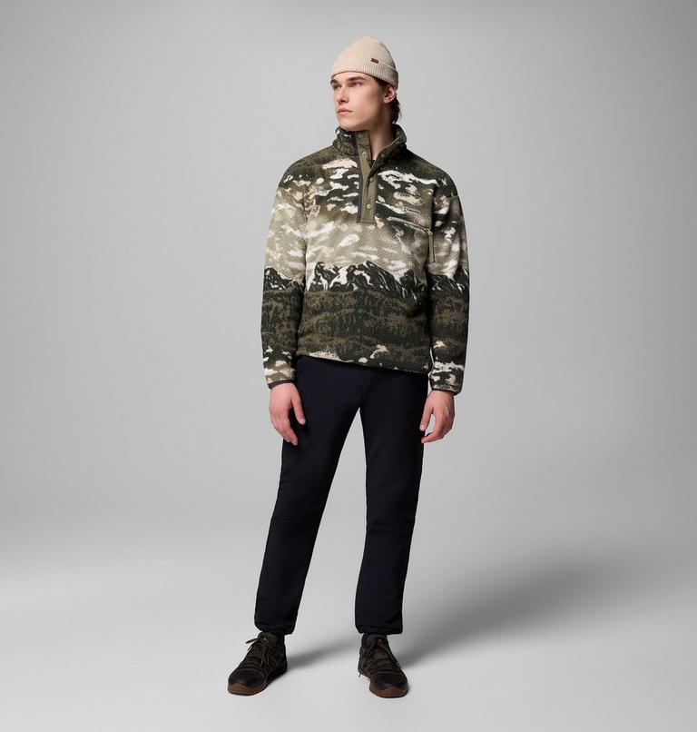 Men's Helvetia II Printed Half Snap Fleece, Color: Safari Sisters, image 2