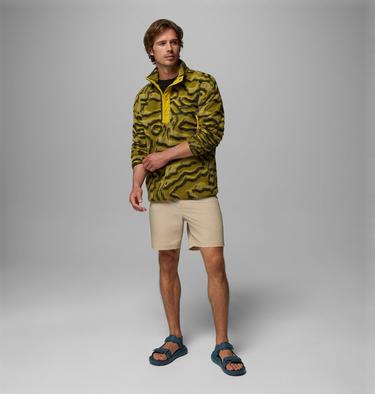 Men's Helvetia II Printed Half Snap Fleece, Color: Mossy Green, Topoglitch, image 20