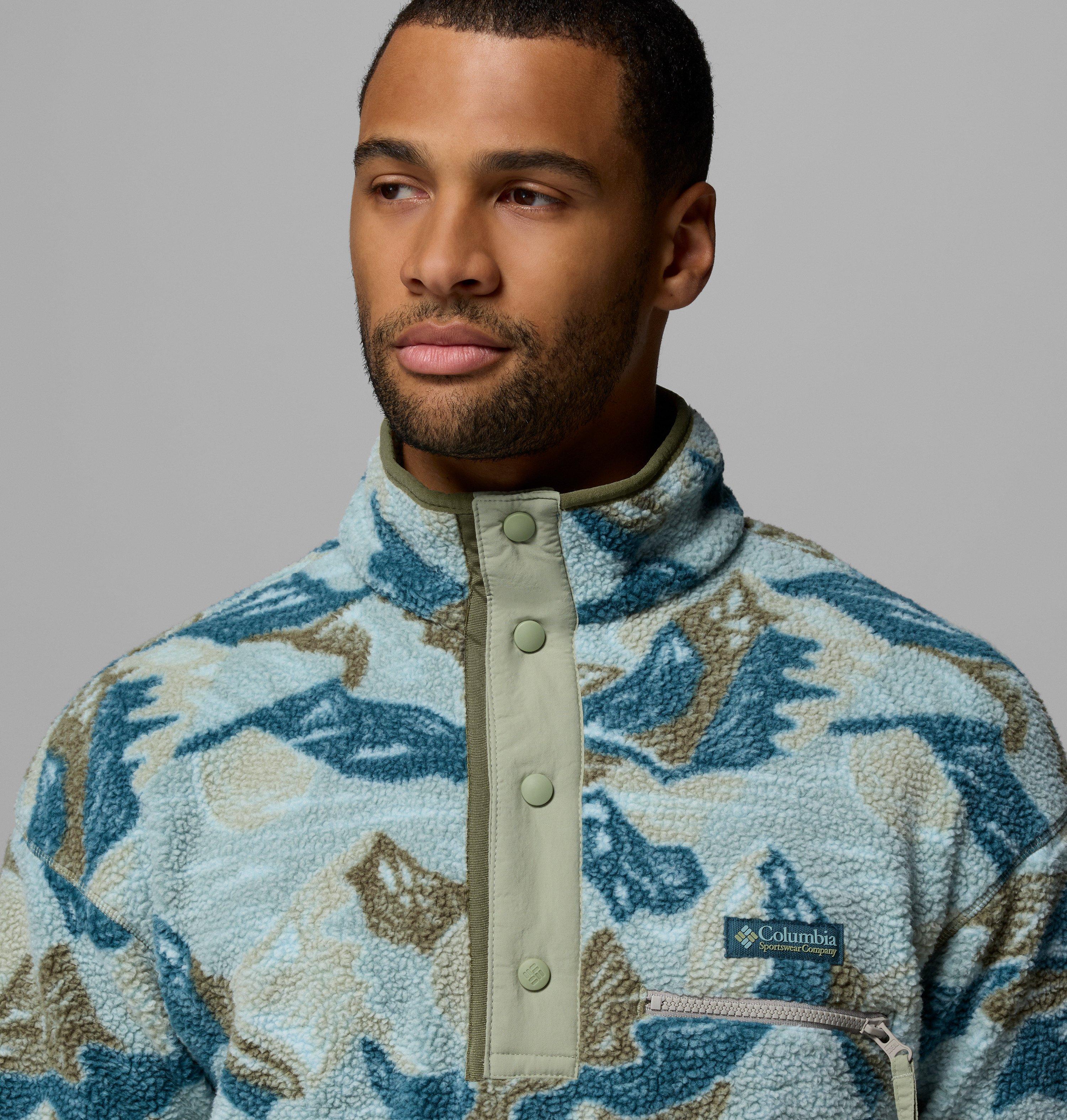 Men's Helvetia II Printed Half Snap Printed Fleece Pullover 5
