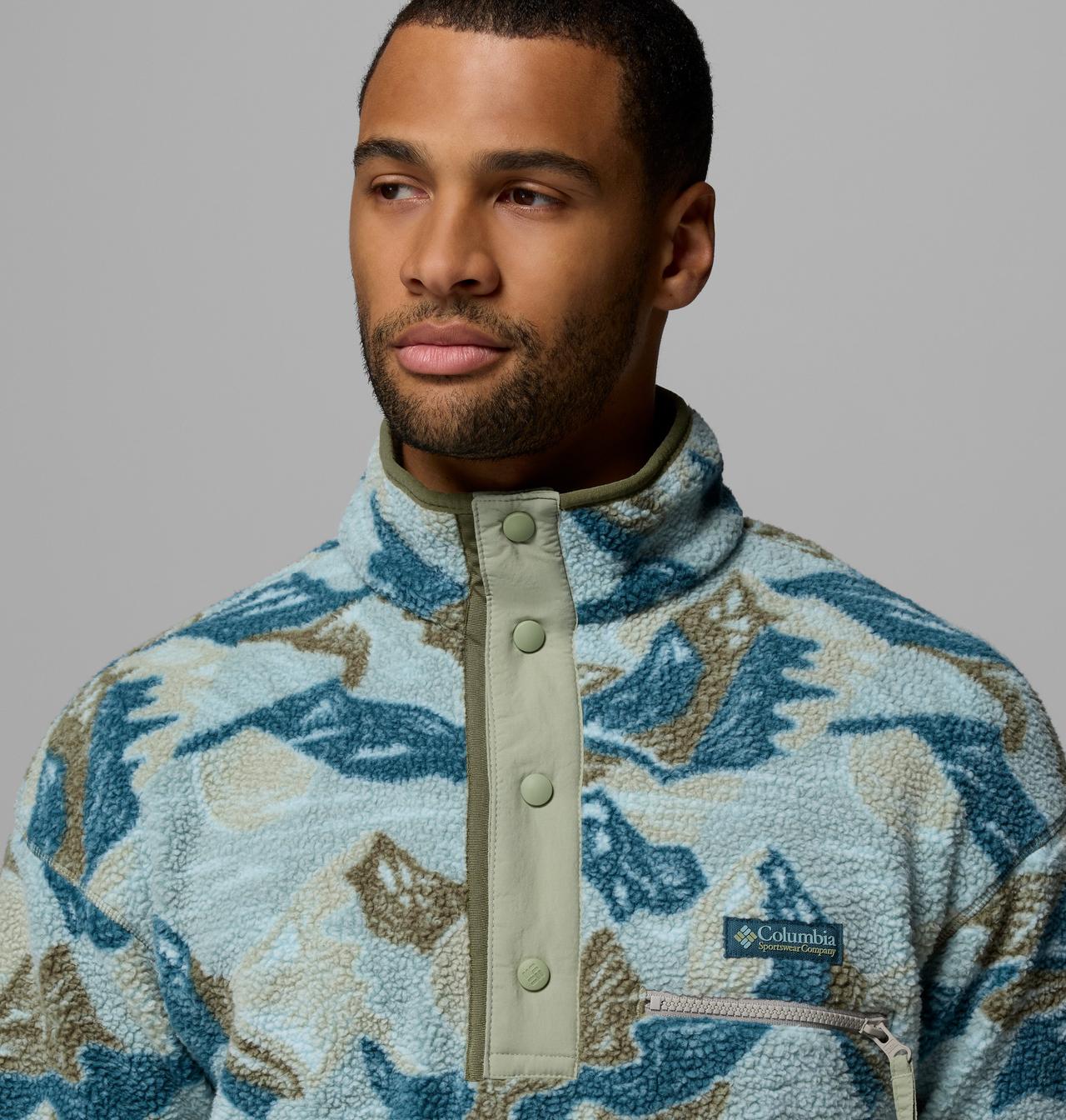 Men's Helvetia™ II Printed Half Snap Printed Fleece Pullover 5