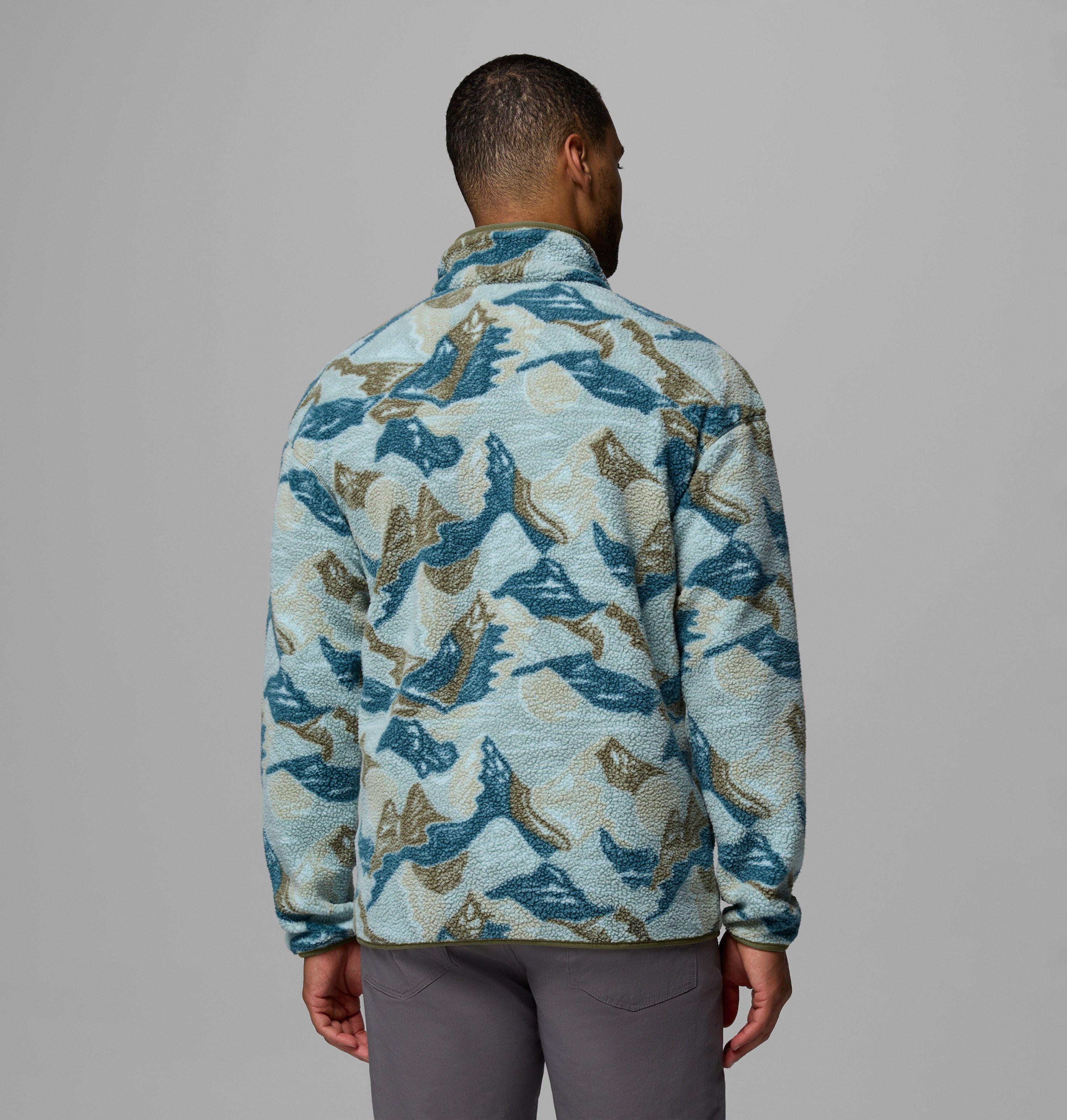 Men's Helvetia II Printed Half Snap Printed Fleece Pullover 3