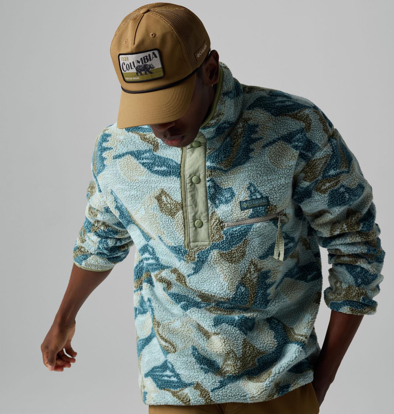 Men's Helvetia™ II Printed Half Snap Printed Fleece Pullover 8