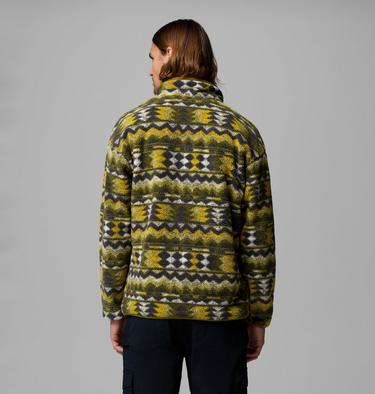 Men's Helvetia II Printed Half Snap Fleece, Color: Mossy Green, Retrotree, image 47