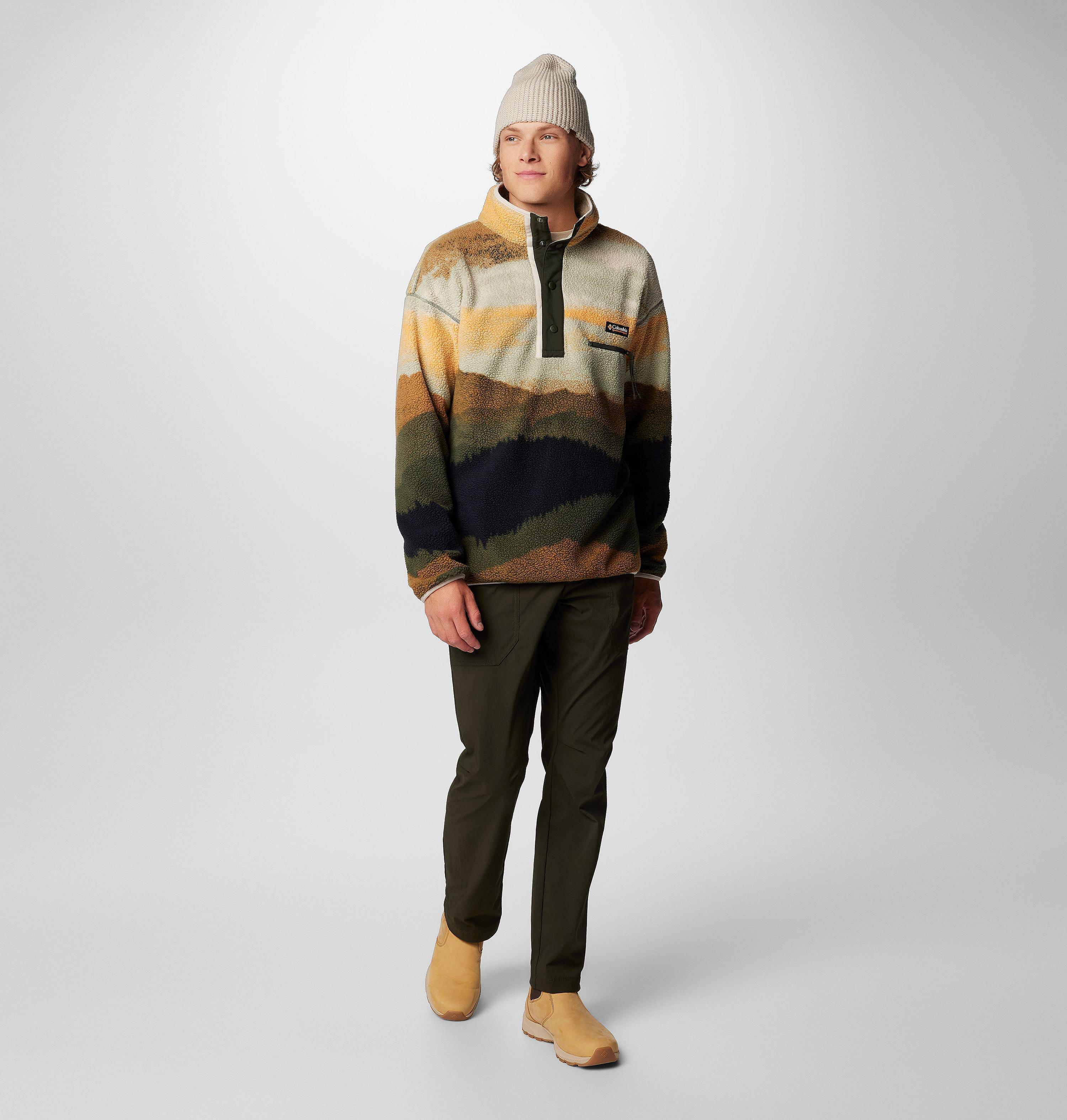 Men's Helvetia II Printed Half Snap Printed Fleece Pullover 3