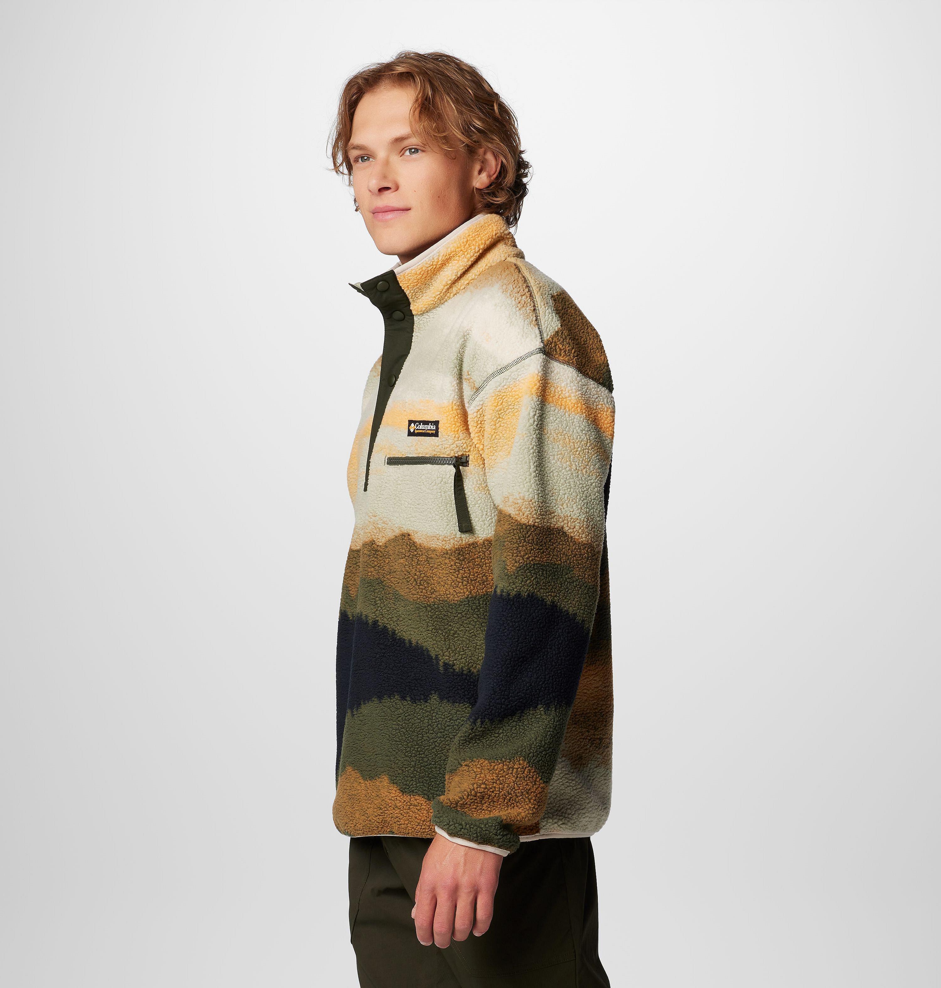 Men's Helvetia II Printed Half Snap Printed Fleece Pullover 4