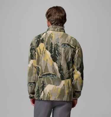 Men's Helvetia II Printed Half Snap Fleece, Color: Stone Green Soarin, image 15