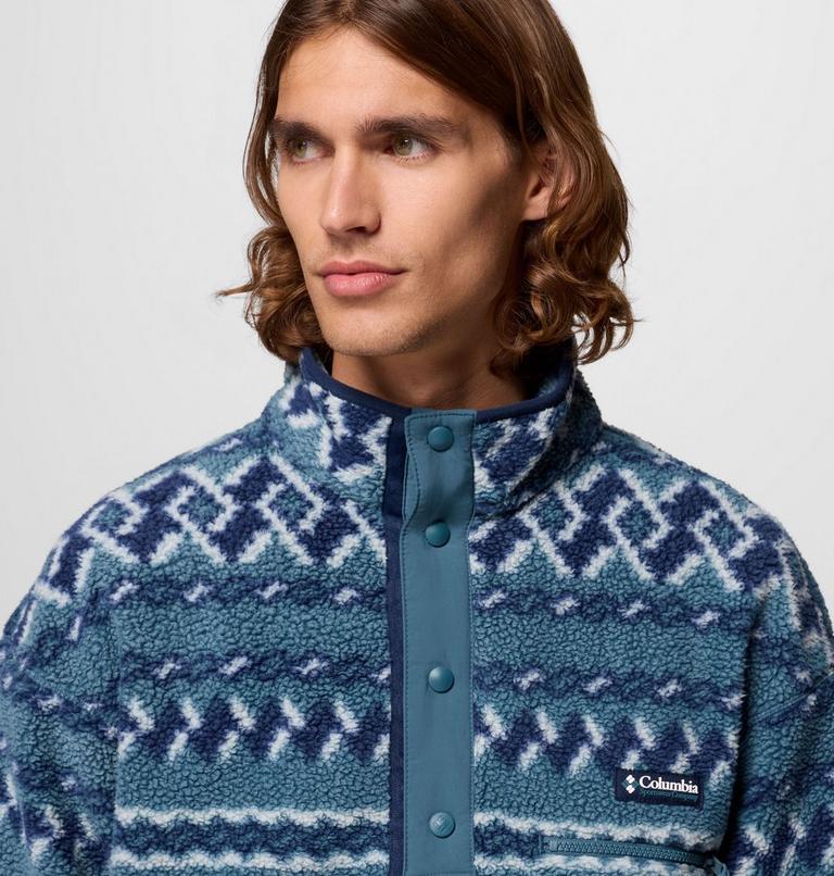 Helvetia II Printed Half Snap Fleece, Color: Everblue KnitKnot, image 5