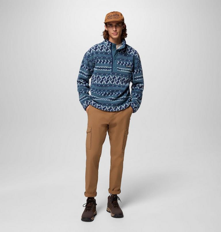 Helvetia II Printed Half Snap Fleece, Color: Everblue KnitKnot, image 7