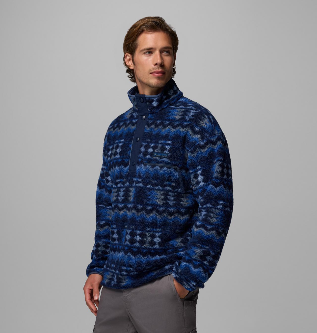 Men's Helvetia™ II Printed Half Snap Printed Fleece Pullover | 433 | S 4