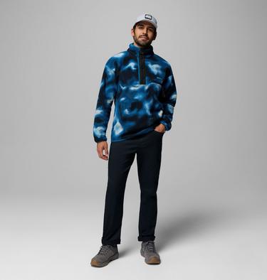 Men's Helvetia II Printed Half Snap Fleece, Color: Phoenix Blue Dyeflow, image 16