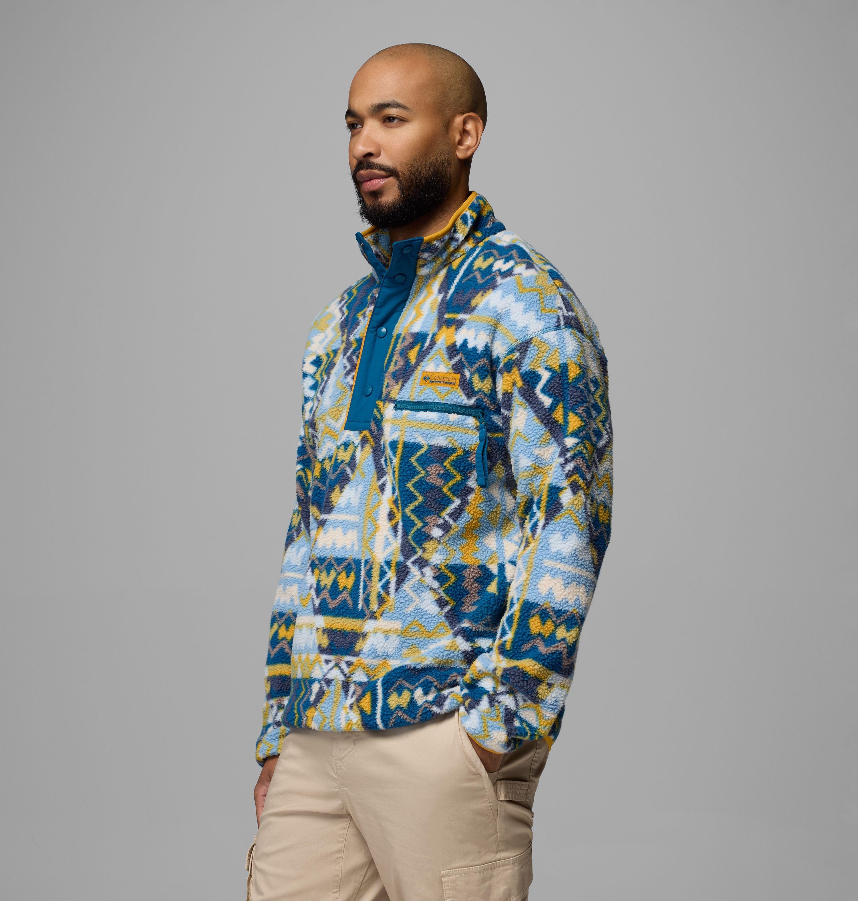 Men's Helvetia II Printed Half Snap Printed Fleece Pullover 4