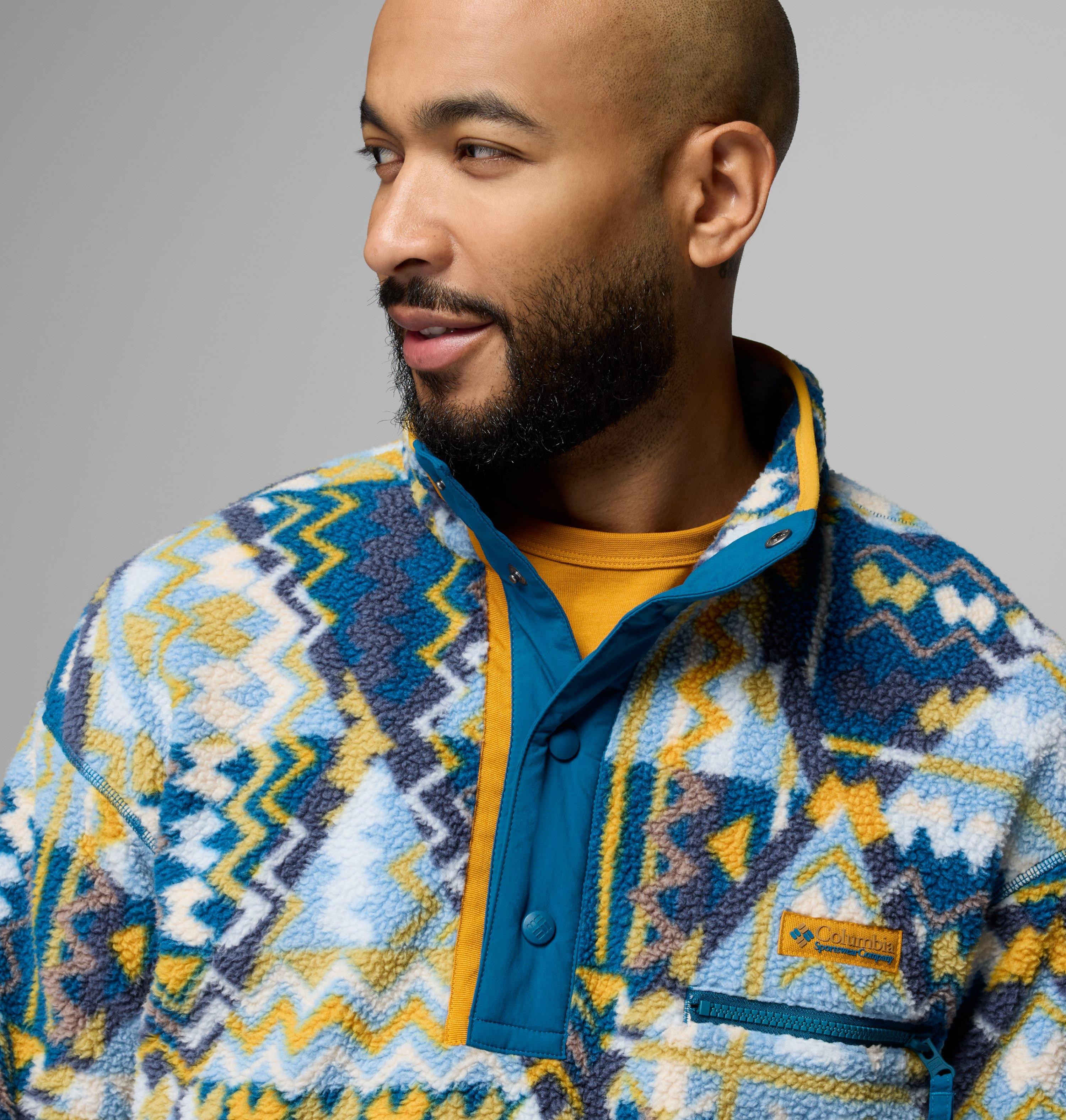 Men's Helvetia II Printed Half Snap Printed Fleece Pullover 5