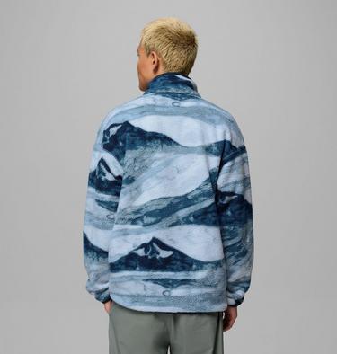 Men's Helvetia II Printed Half Snap Fleece, Color: Rainy Day Summits, image 19