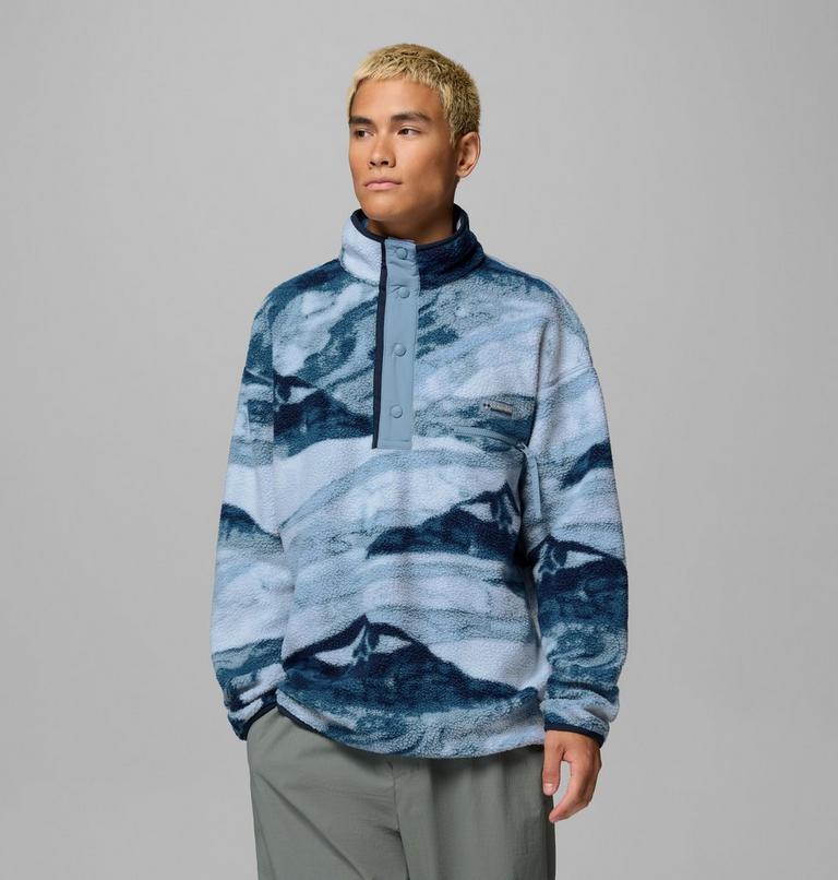 Polaire Streetwear avec Imprim&eacute; Helvetia Homme, Color: Rainy Day Summits, image 1