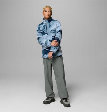 Men's Helvetia II Printed Half Snap Fleece, Color: Rainy Day Summits, image 18
