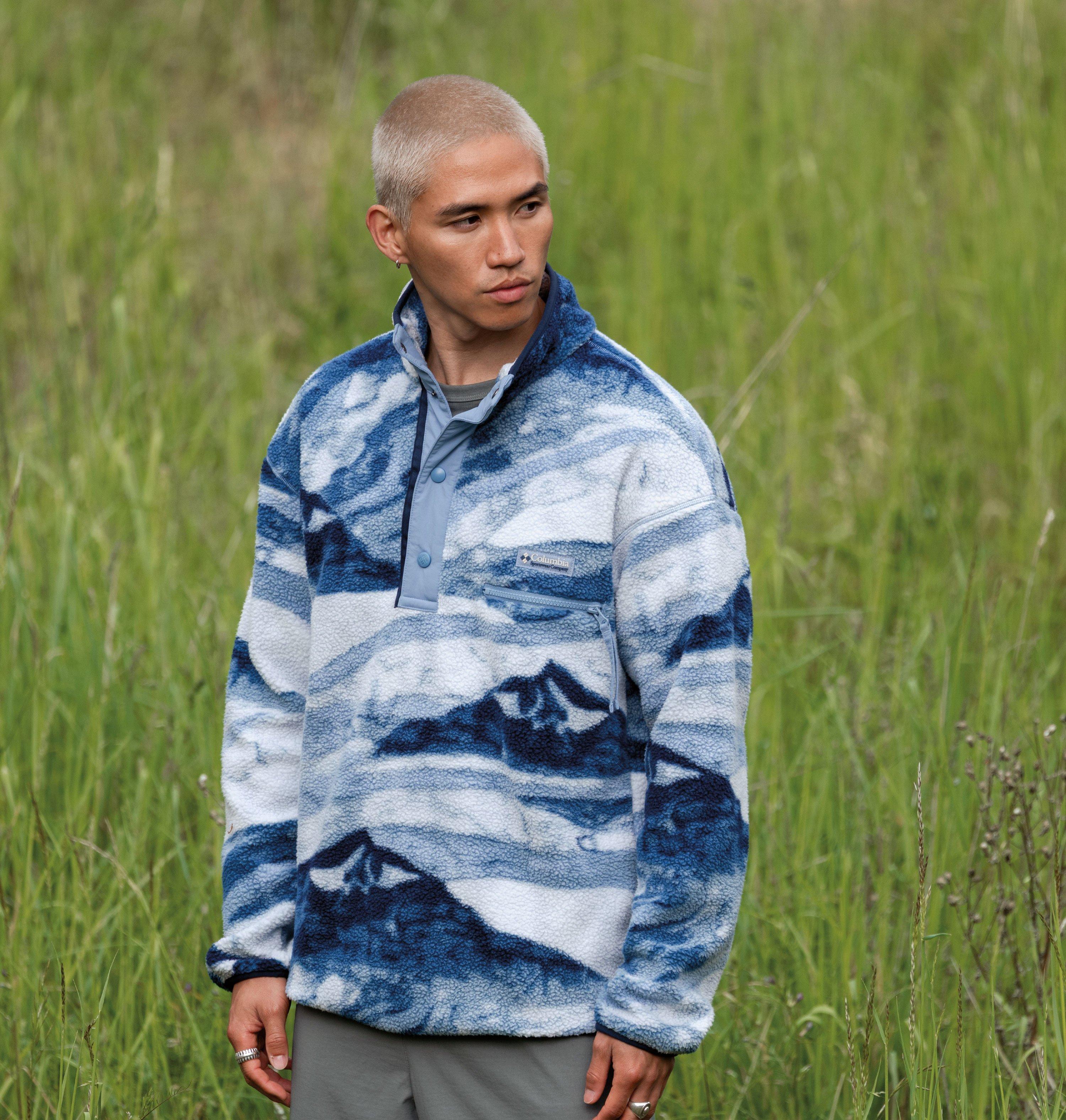 Men's Helvetia II Printed Half Snap Printed Fleece Pullover | 447 | L 7