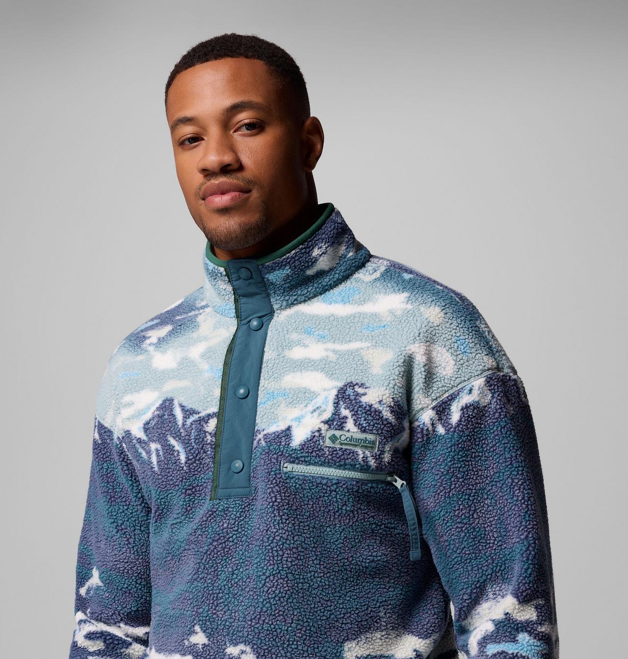 Men's Helvetia™ II Printed Half Snap Printed Fleece Pullover | 461 | M