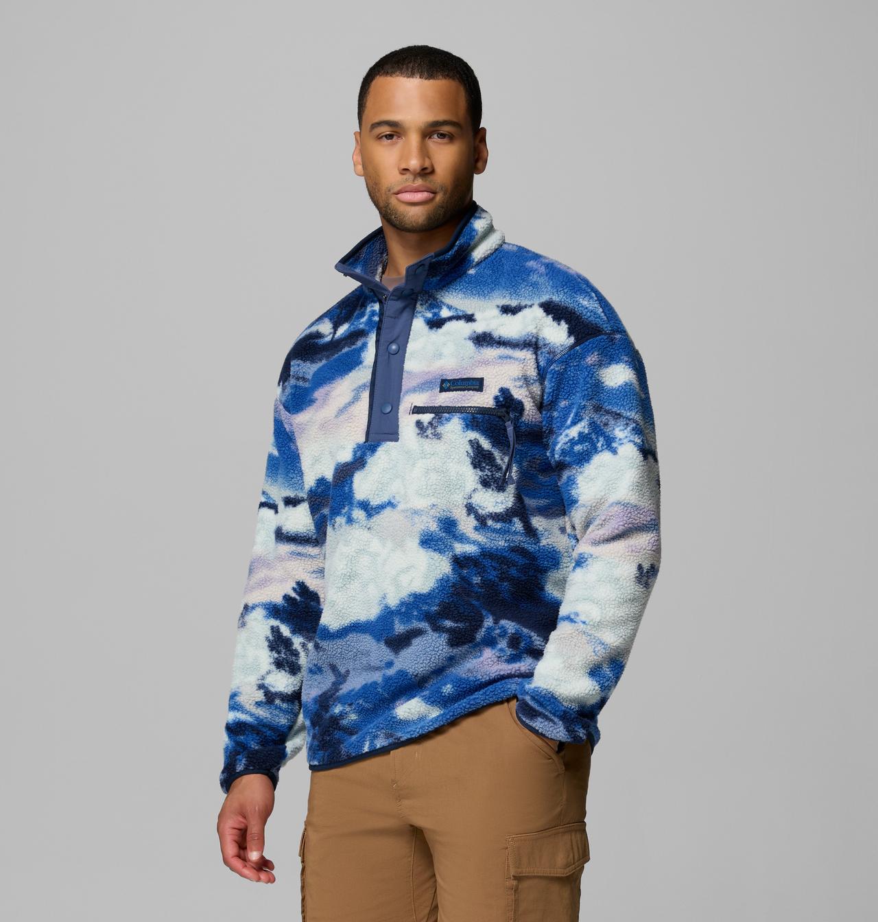 Men's Helvetia™ II Printed Half Snap Printed Fleece Pullover | 462 | M 4
