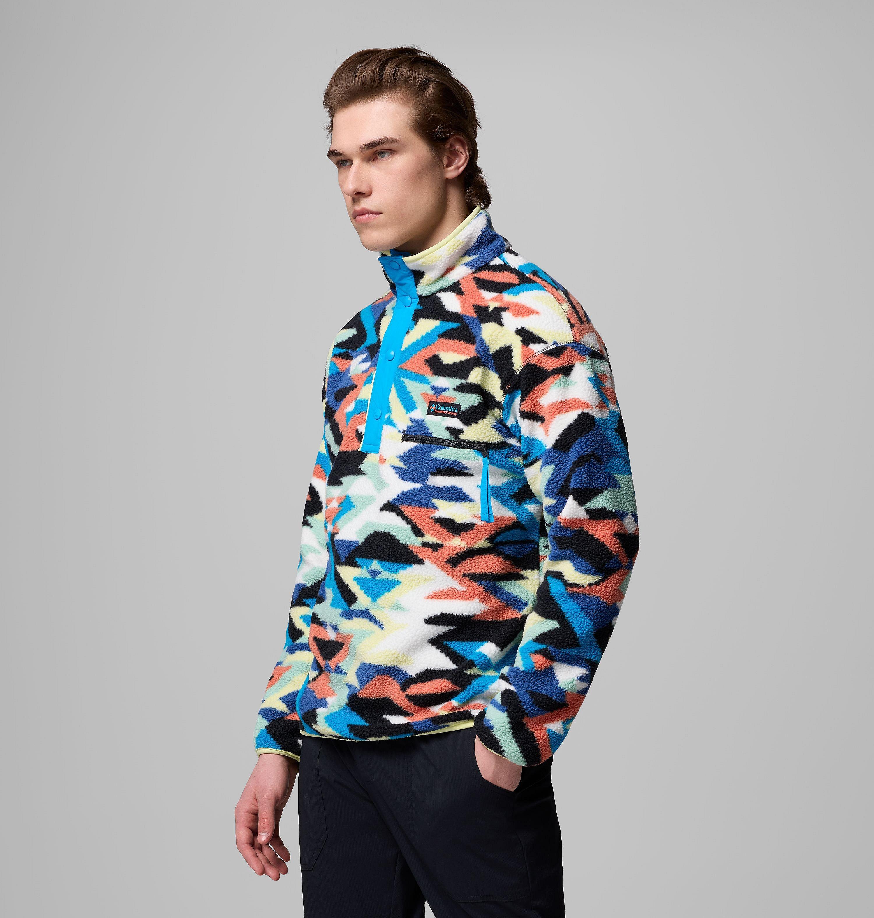 Men's Helvetia II Printed Half Snap Printed Fleece Pullover 4