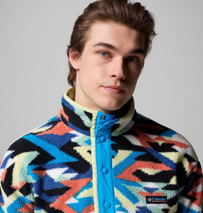 Helvetia Half Snap Fleece mit Print für Männer, Color: Compass Blue Reflections, image 5